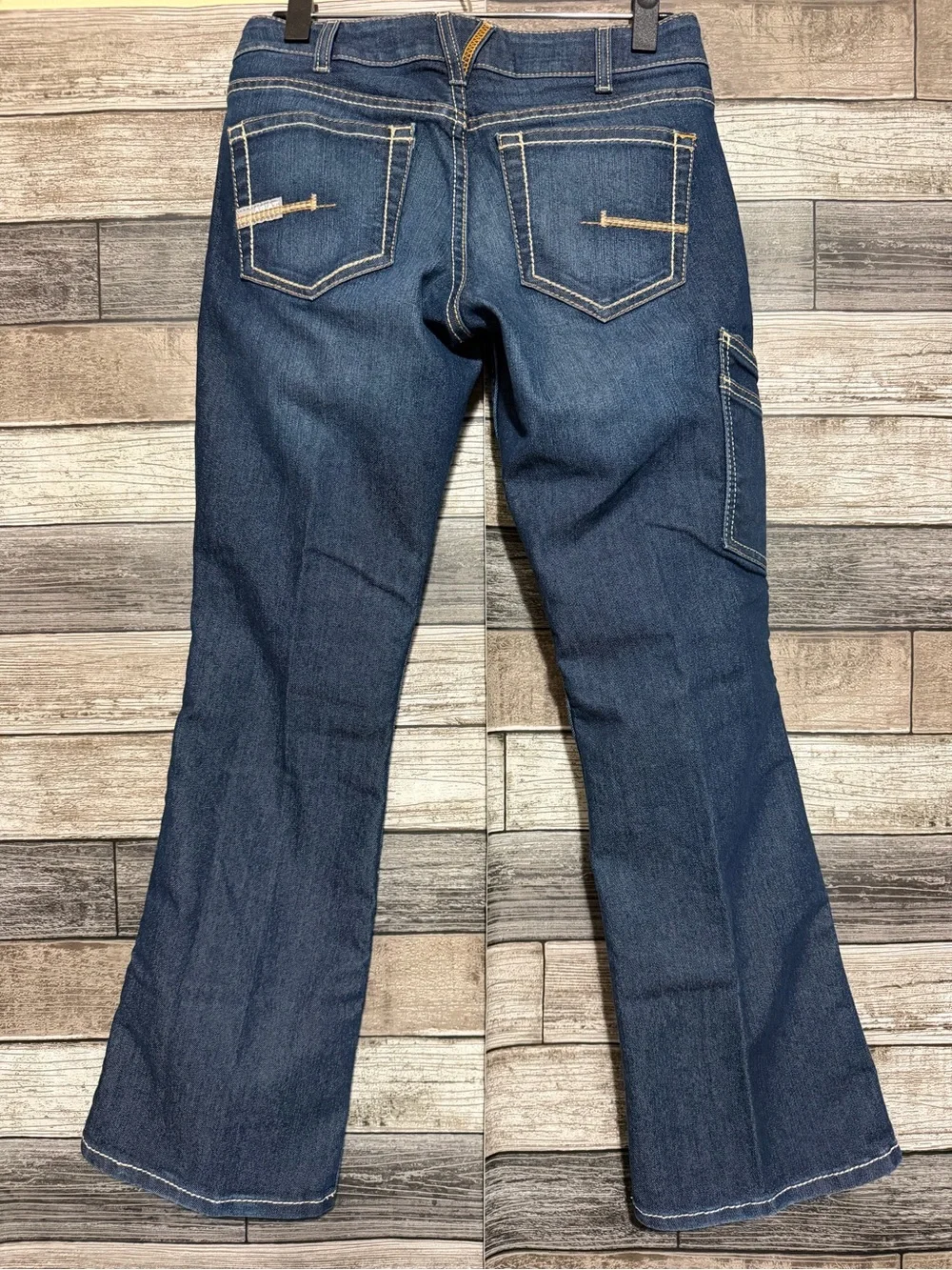 Ariat Rebar Mid Rise Boot Jeans Women’s 28S Blue Denim Stretch (Inseam 29)